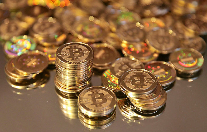 bitcoin coins stack