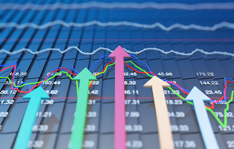 upward trend charts economics mini