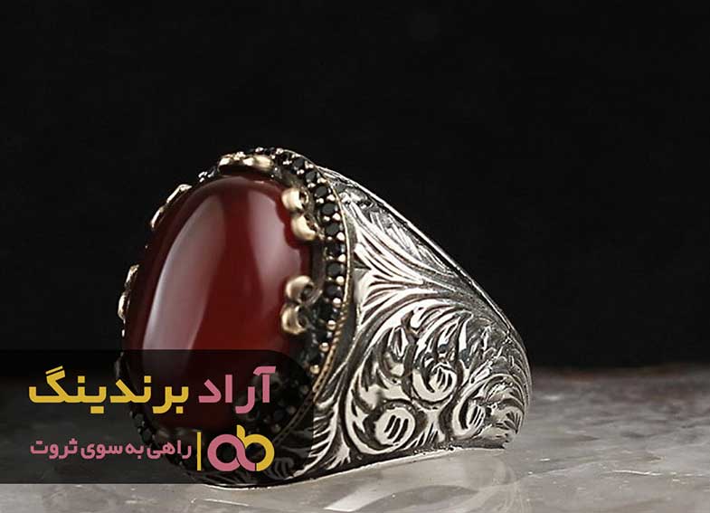 خرید رکاب انگشتر عقیق زنانه